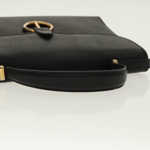 DIOR Hand Bag Leather Black Gold - Picture 7 of 13